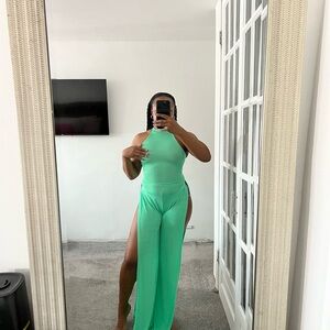 SHEIN Vibrant Green Knit Top